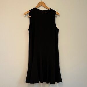 Banana Republic Shift Dress with Flounce Hemline, Black, Size Small, NWT